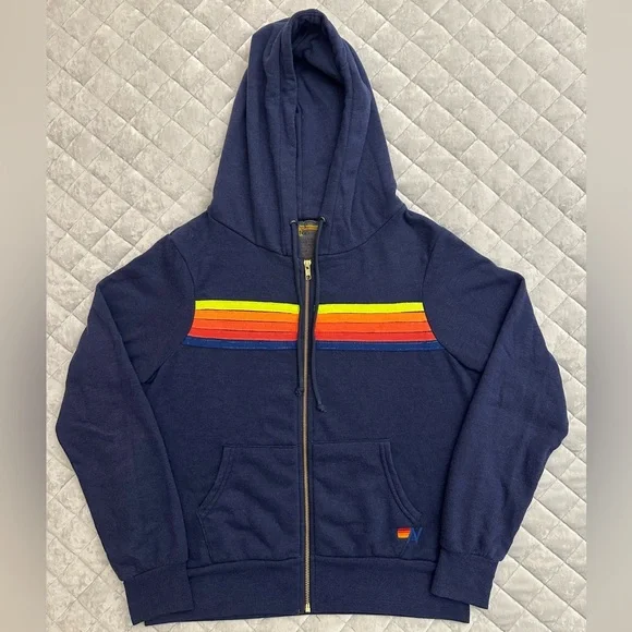 5 stripe zip hoodie sweatshirt - Picture 2 of 2